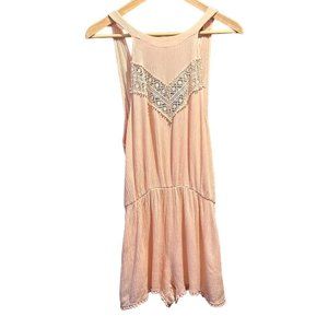 Pink One Piece Romper  By Solemio Women's L